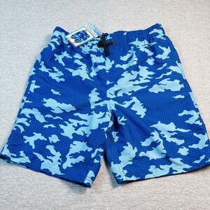 Boys Surf Gear Board Shorts Swim Shorts Blue Camo XXXL 14-16 Youth NWT